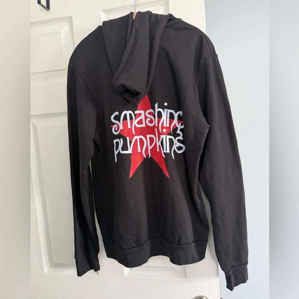 Smashing Pumpkins Black Zip-Up Hoodie with Red Star Logo -NWOT/never worn